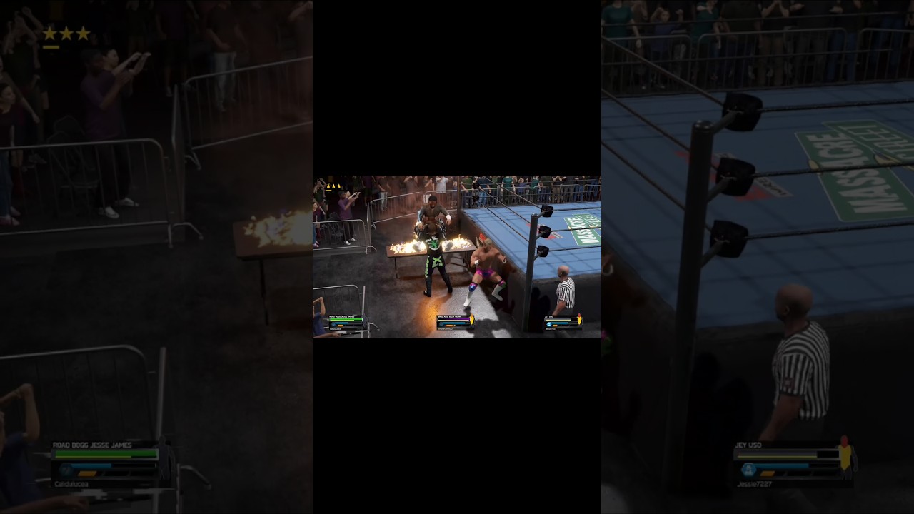 WWE2K25 - Road Dogg & Billy Gunn vs Jey Uso (Suck it)