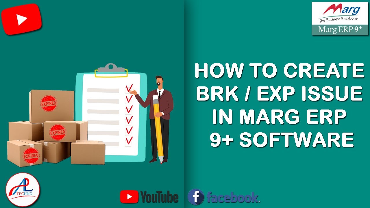 How To Create BRK & EXP Issue In Marg ERP 9+ Software | #adltechno ...