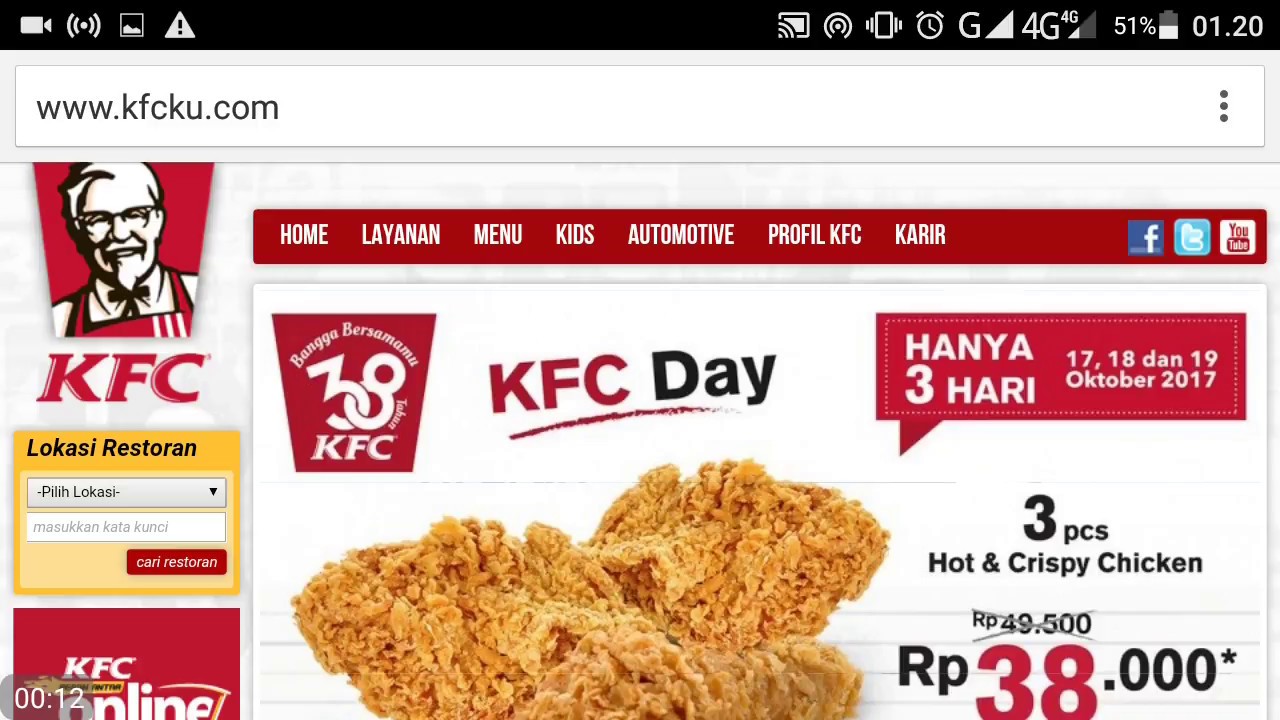 Cara Melamar Kerja KFC Lewat Online Menggunakan Hp Android YouTube