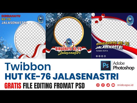 How to make Twibbon HUT Jalasenastri I Photoshop Tutorial I Free Desain