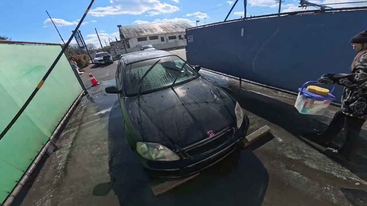 🇯🇵POV: Just Washing My Civic With My Wife (嫁ちゃんと洗車)