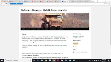 Importat archivos SQL pesados con Bigdump en phpMyAdmin (Mysql)