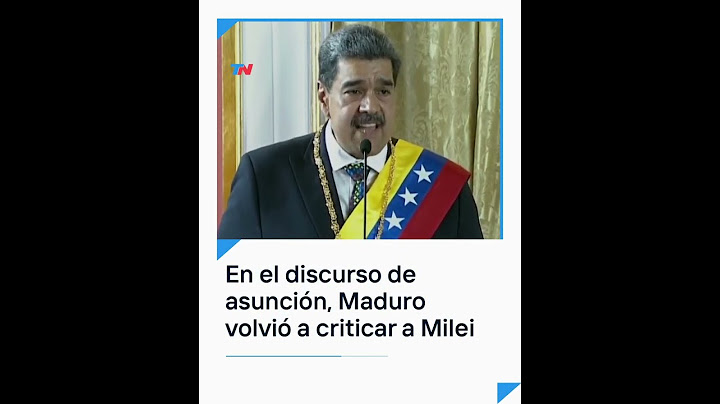 MADURO I "Milei es un sádico social que cree que le puede imponer un presidente a Venezuela"