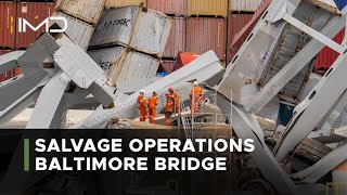 Massive Salvaging Effort at Baltimore Bridge Collapse Site....!