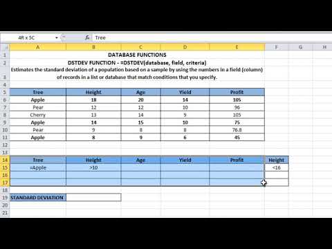 How to use STDEV Standard Deviation Function in Excel | Excel Tips
