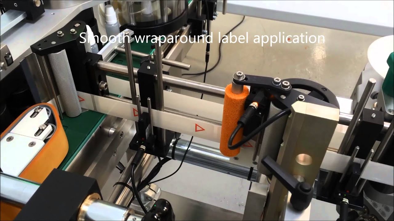 ALS e-liquid bottle labelling machine - YouTube