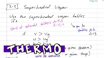 Thermodynamics - 3-5 Pure Substances - super heated vapor and compressed liquid