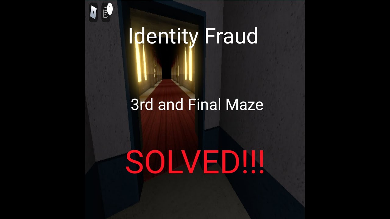 Full Walkthrough How To Get Out Of Maze 3 Roblox Identity Fraud Complete Tutorial Video Youtube - roblox identity fraud maze final boss