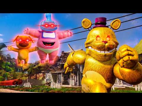 Binky Drinky & Chompy Chasey Plays : Hello Neighbor FAST Fredbear MOD But I Bullied Fredbear...