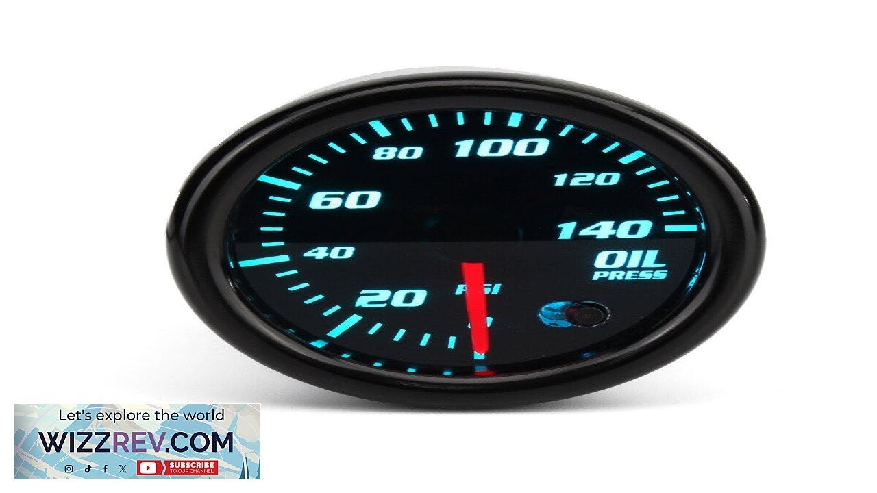 Универсальный 2-дюймовый 52-мм 12-вольтовый манометр для измерения давления масла с датчиком и 7-...