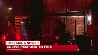 Firefighters respond to fire in Spartanburg near Asheville Hwy.