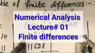 Numerical Analysis || Finite differences || how to construct table of finite differences
