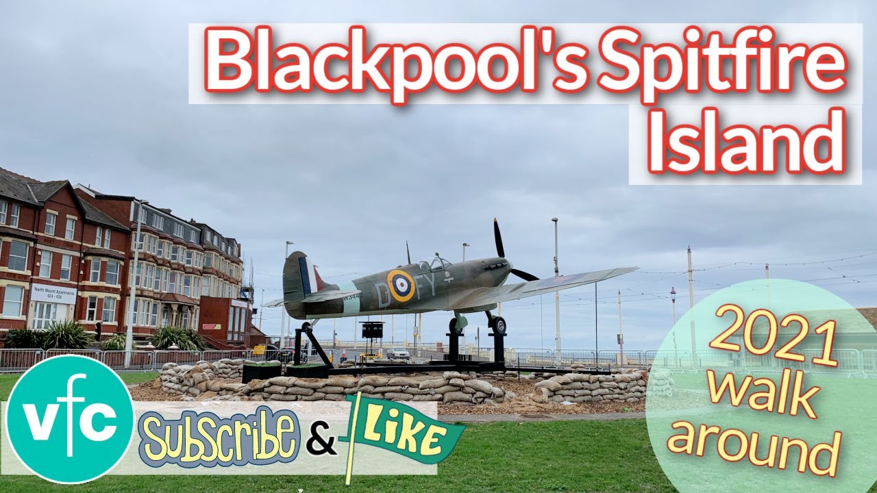 Spitfire Island Blackpool roundabout Blackpool Illuminations 2021