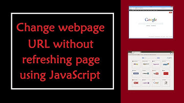 How to change URL of a webpage without refreshing page using JavaScript