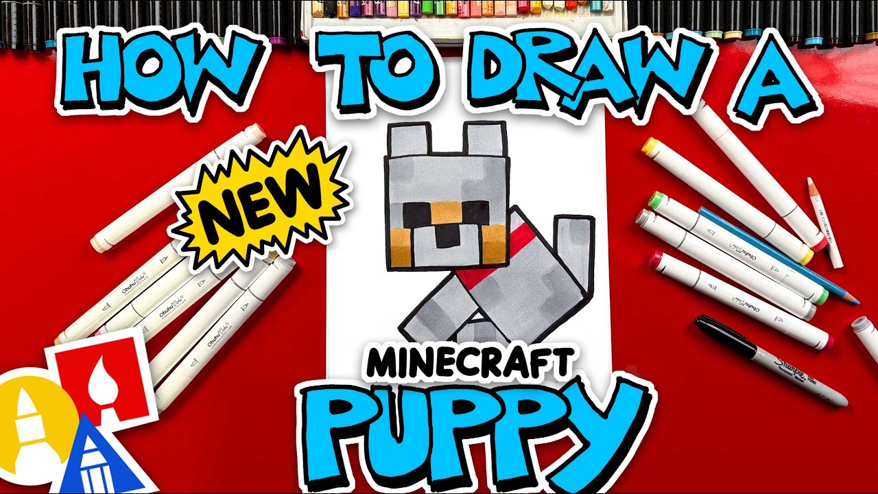 How To Draw The New Minecraft Puppy Wolf