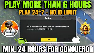 BGMI 6 HOURS LIMIT SOLUTION ✅ HOW TO REMOVE TIME LIMIT IN BGMI | ANDROID & IOS |4.4 UPDATE | PUBG