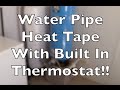 Water Pipe Heat Tape With Built In Thermostat Keep Your Lines From Freezing