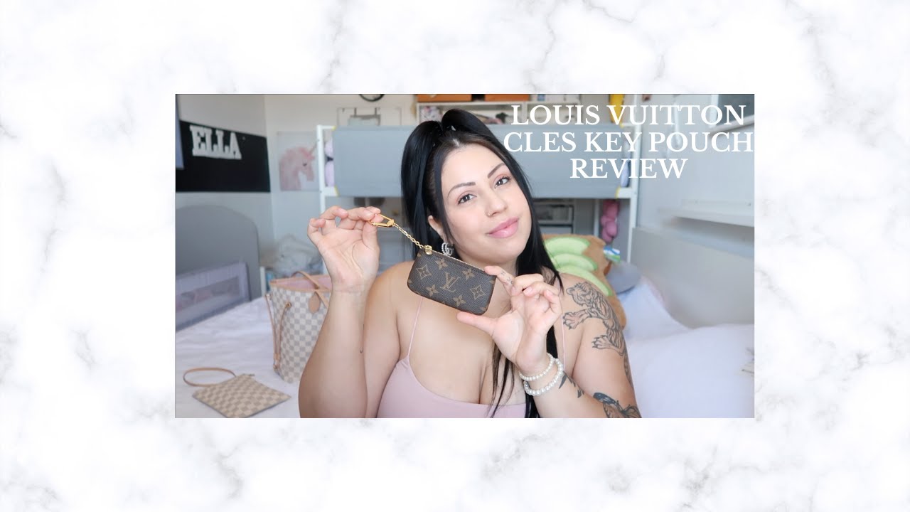 LOUIS VUITTON CLES KEY POUCH REVIEW AND UNBOXING - YouTube