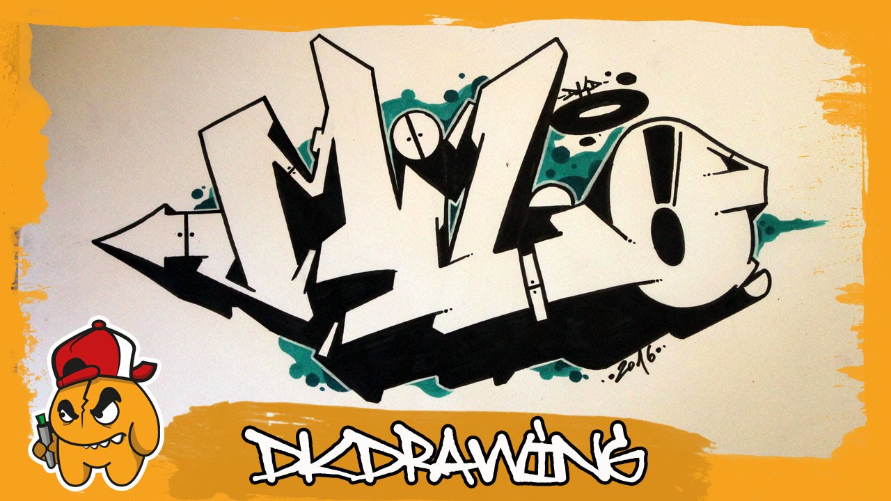 How to draw graffiti names - Milo #26 - YouTube