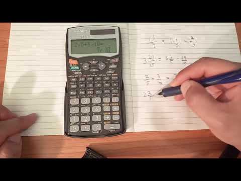 How to use fraction key on classic calculator (Sharp EL-506W)