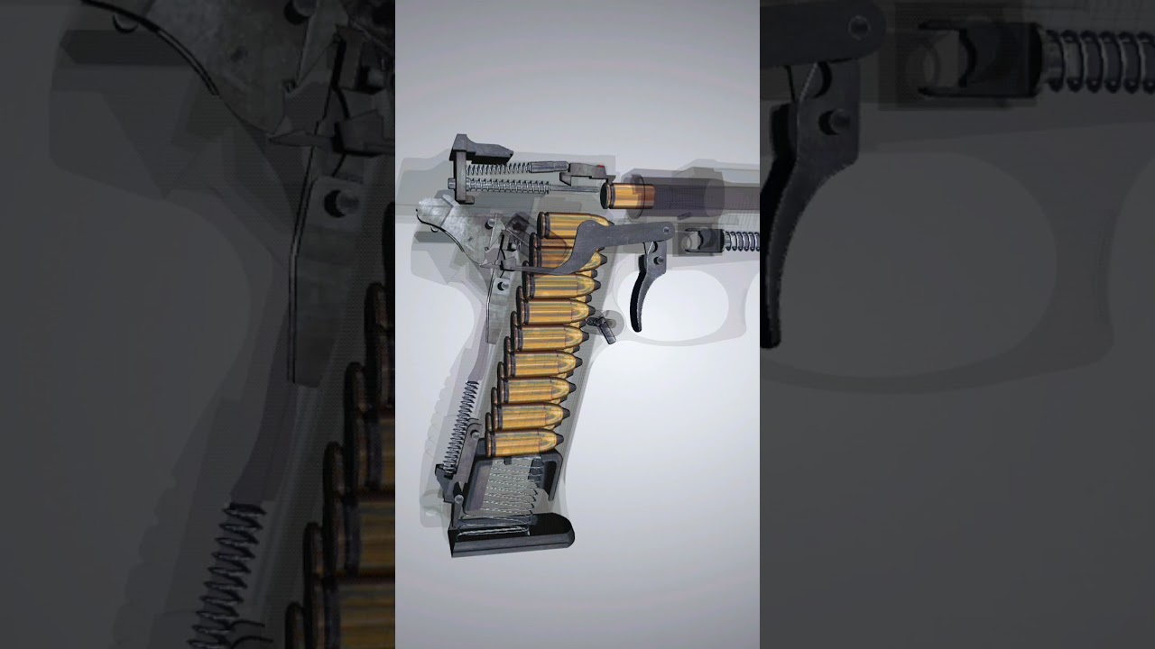 MP-443 semi-automatic pistol mechanism