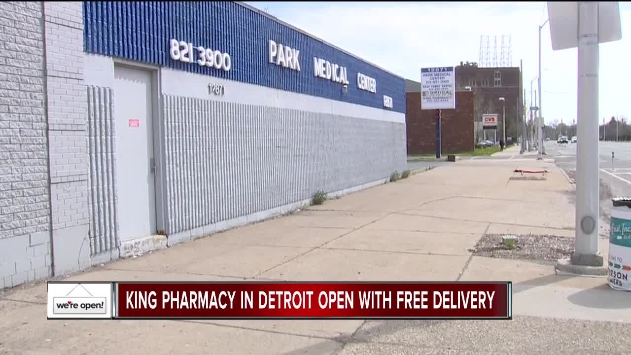 King Pharmacy in Detroit open with free delivery