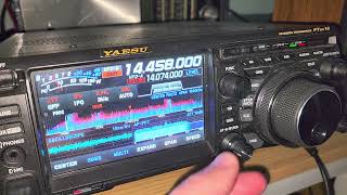 Chasing Russian SPY Numbers Stations F07 14458 kHz USB Shortwave Yaesu FTdx10