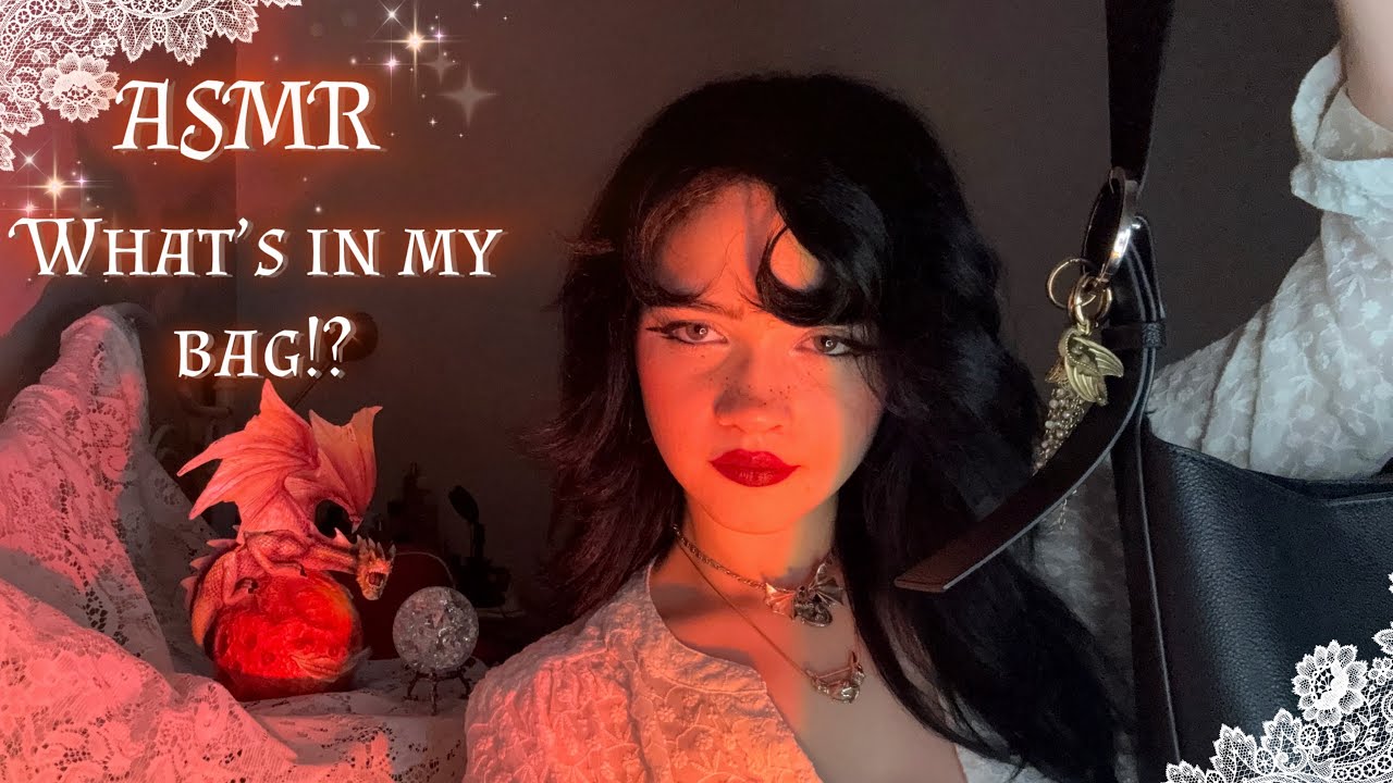 Что же может быть внутри моей сумки? ASMR (подробные объяснения, рытье в сумке, шепот)