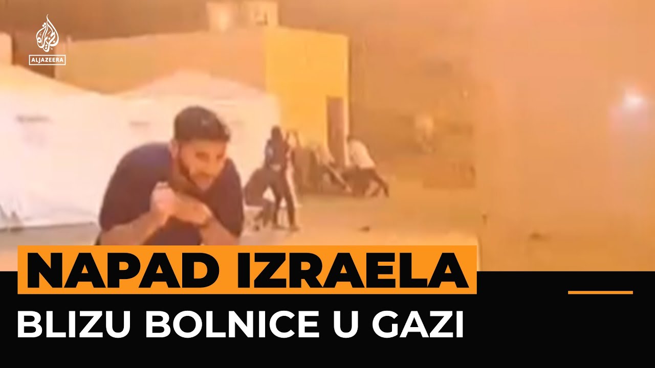قصف إسرائيلي مروع للمباني قرب مستشفى غزة