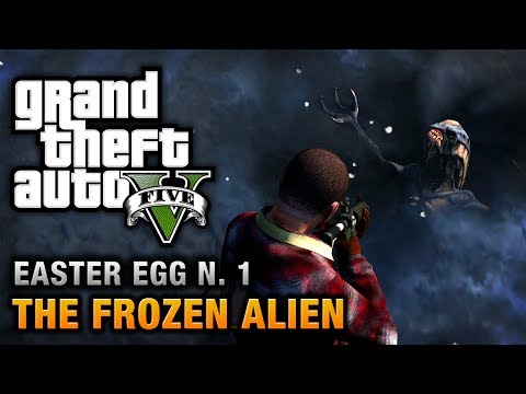 GTA 5 - Easter Egg #1 - Frozen Alien and Secret Map