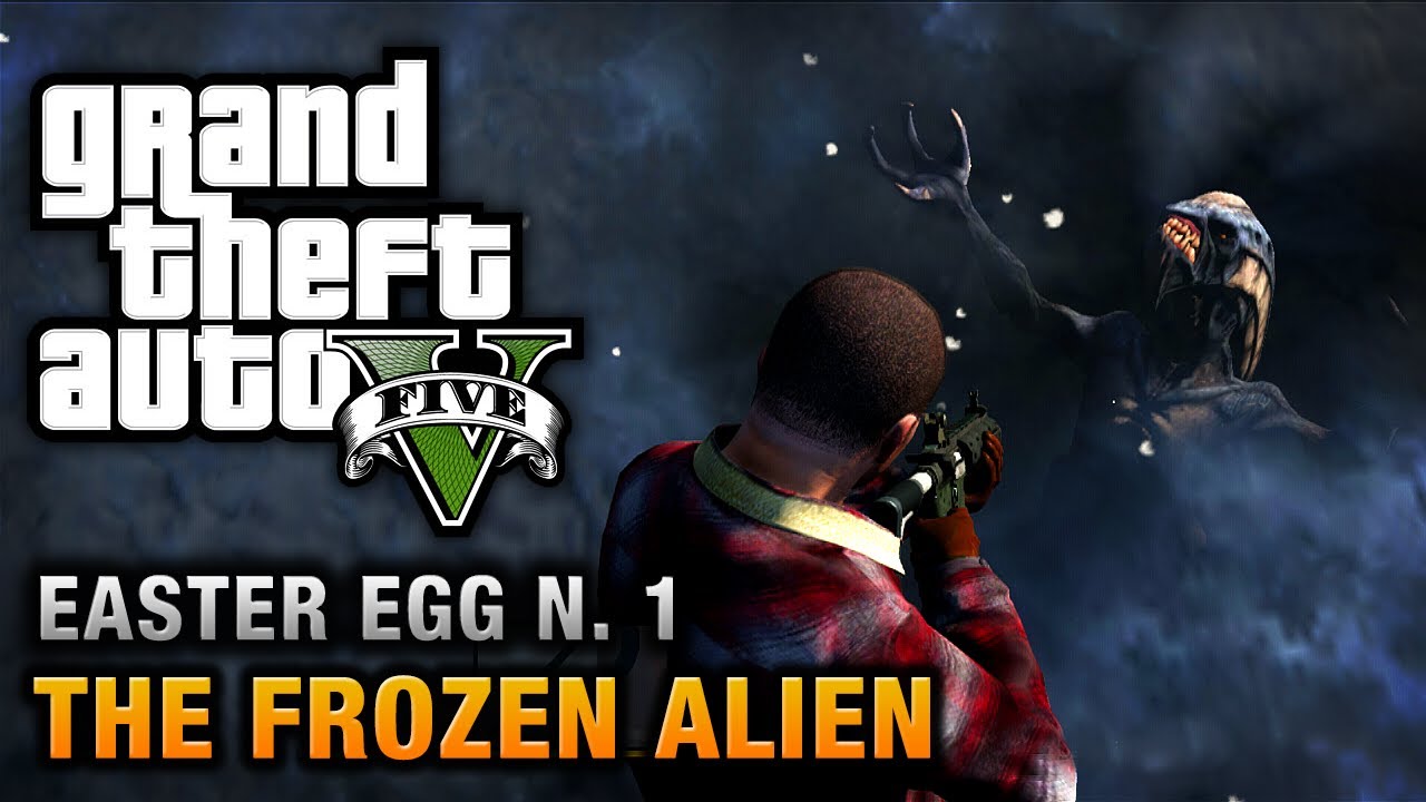 GTA 5 - Easter Egg #1 - Frozen Alien and Secret Map