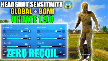 New Update 1.9.0 !! Best Sensitivity CODE + Control Setting PUBG Mobile | BGMI After Update 1.9.0