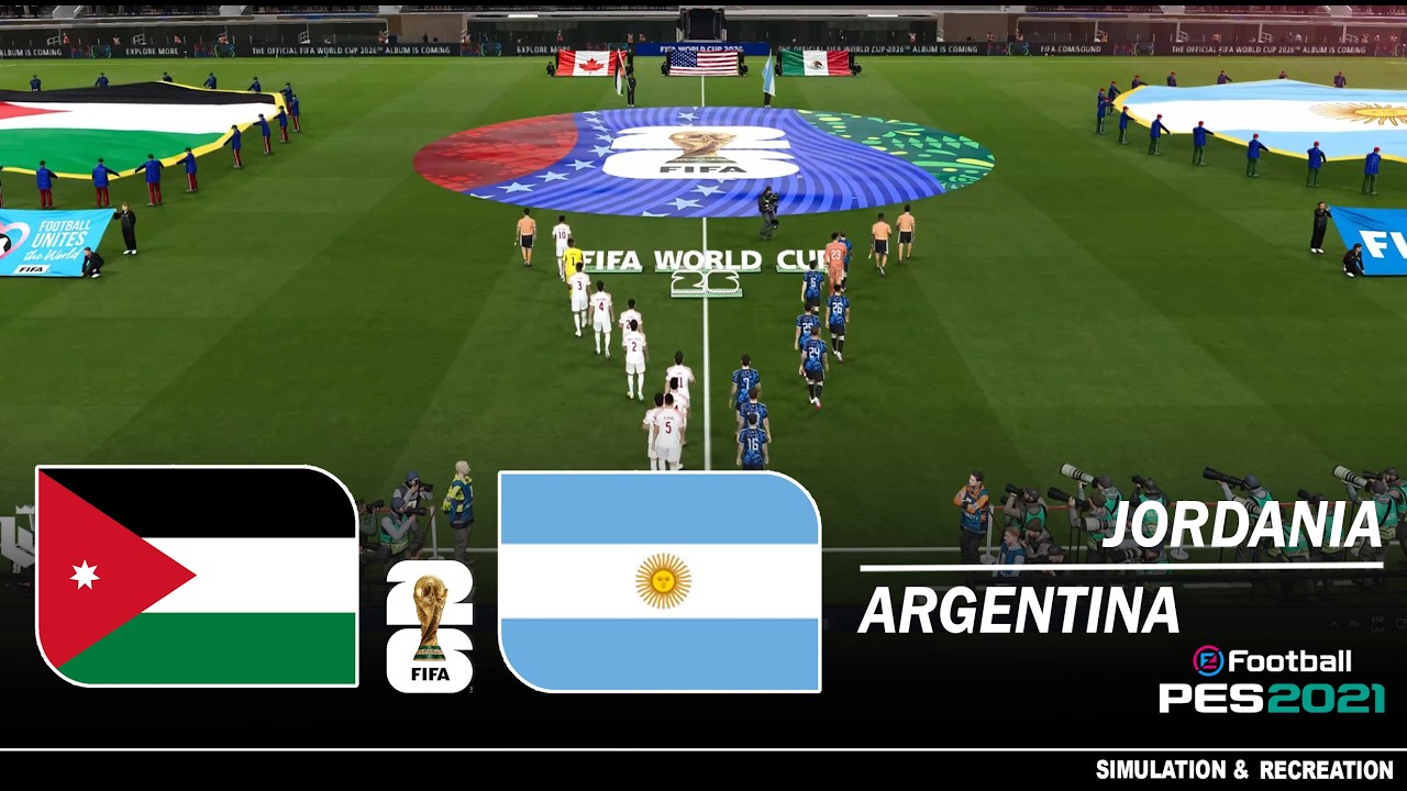 Jordania vs Argentina ● Copa Mundial 2026 ● Simulación Pes 2021