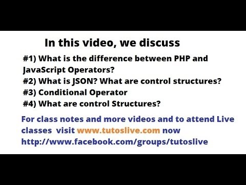 PHP Operators and Control Structures 2/6