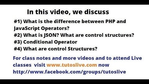 PHP Operators and Control Structures 2/6