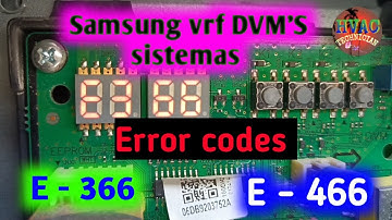 Error codes E -366 / E -466 how to fix