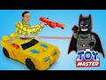 Игры стрелялки с Трансформерами –Автобот Бамблби против Бэтмена! – Новое видео шоу Той Мастер.