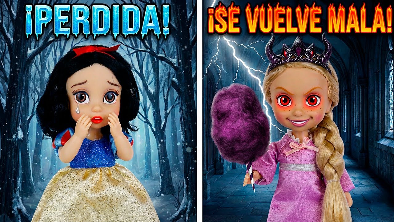 ¡BLANQUITA se PIERDE en la nieve y RAPUNZEL se vuelve MALA! ❄️😈  Aventuras de la Pandilla Junior