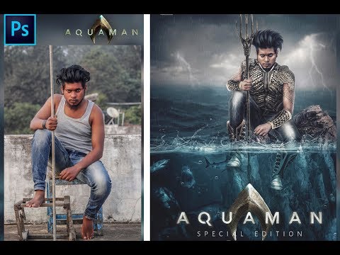 Photoshop Manipulation Tutorial // How To Create Aquaman Poster // Easy By // Sony Jackson