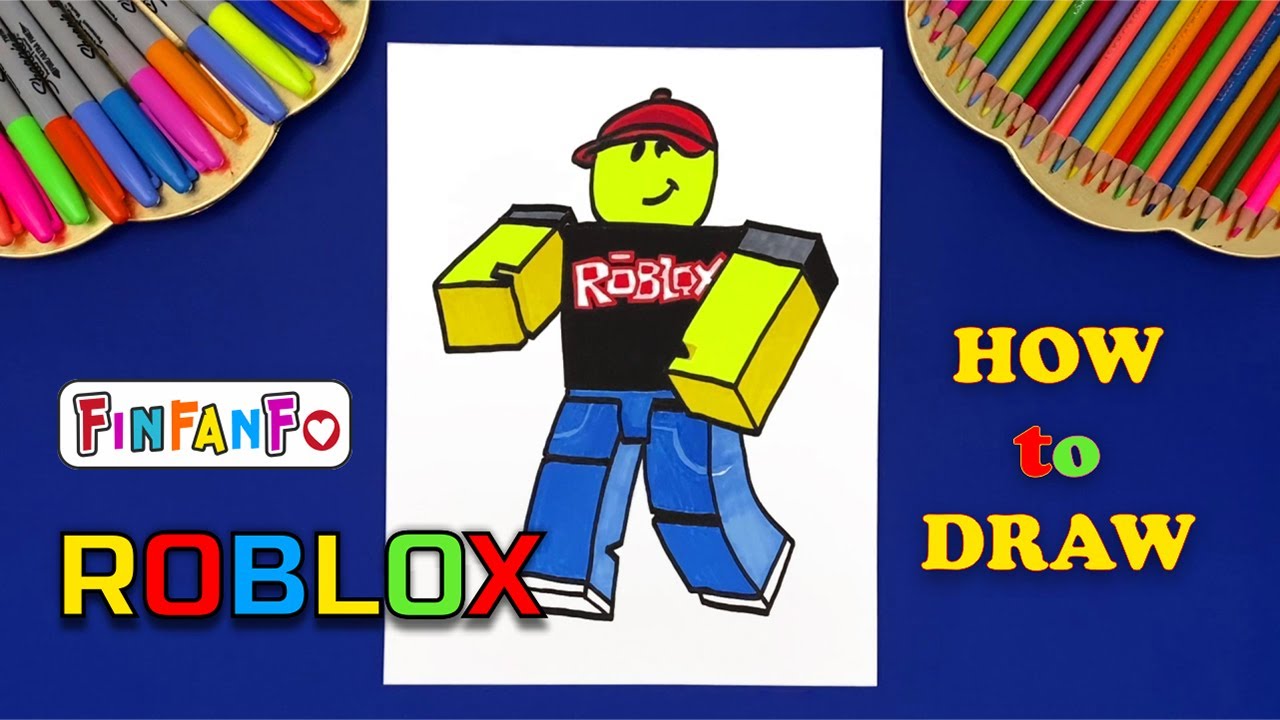 How to Draw a Roblox Noob character Step by Step Easy I Online Game ...