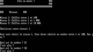 Jeu : Plus ou Moins 