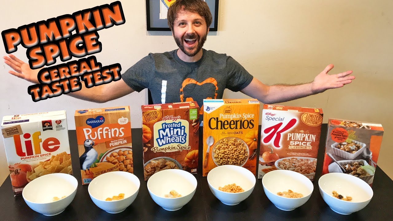 PUMPKIN SPICE CEREAL TASTE TEST - YouTube