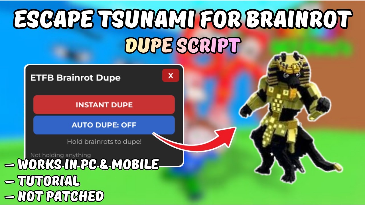 [NEW] Escape Tsunami For Brainrot DUPE Script | TUTORIAL | NOT PATCHED | DUPE