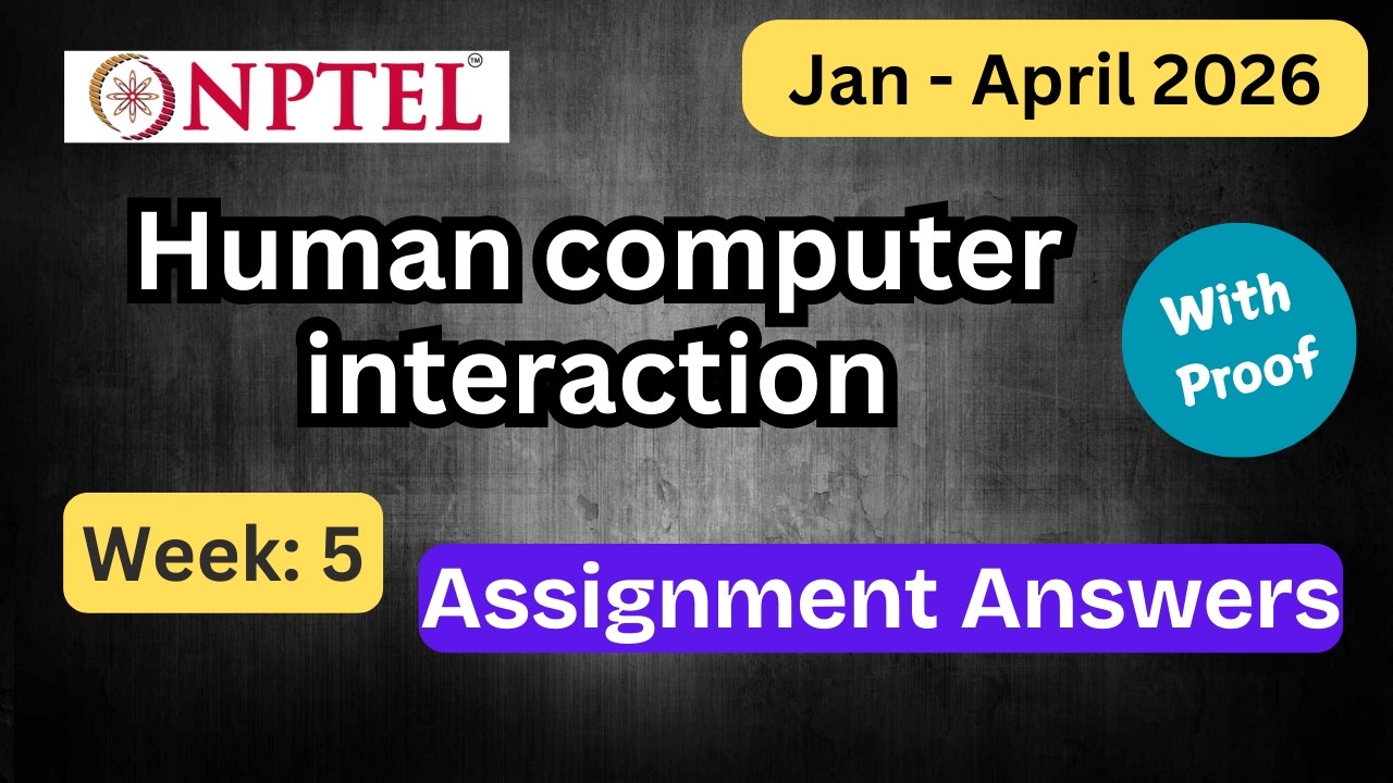 NPTEL Human computer interaction Week 5 Assignment Answers With ...
