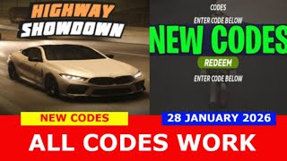 *NEW CODES* [🌵NEW MAP] Highway Showdown ROBLOX | ALL CODES | JANUARY 28, 2026