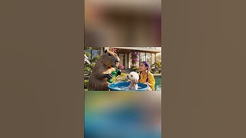 Capybara cùng Chị Rumi giúp bà tắm con chó poodle và cái kết #capybara #rumi