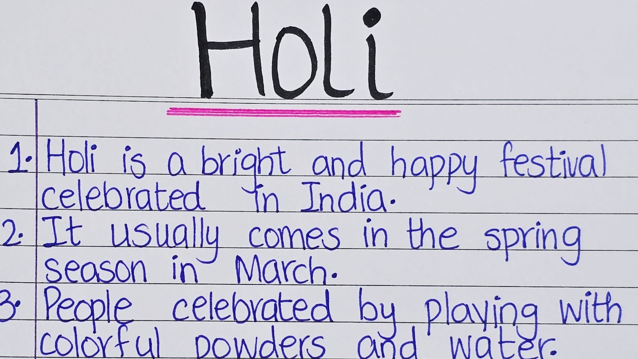 10 Lines Essay On Holi In English | Holi Essay In English | Essay On Holi In English