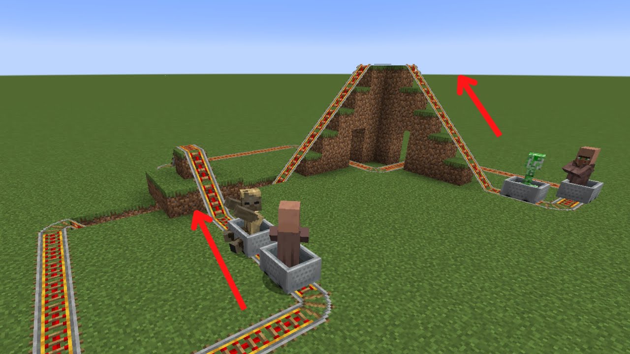 How to make a roller coaster in minecraft YouTube