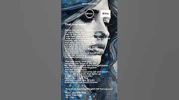Thumbnail of 049 That one word Poem Music M English #song