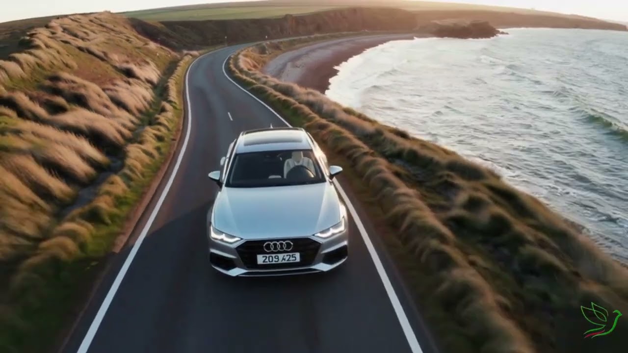 Elegance meets freedom — the new Audi A6 glides along the endless coast